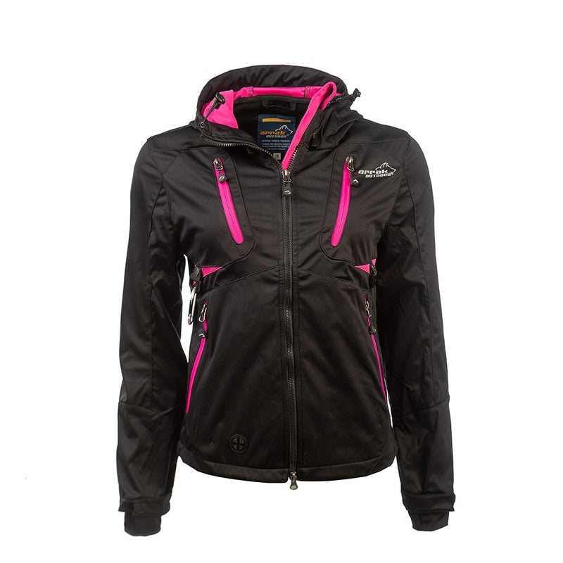 Arrak Outdoor Akka Softshell Jacket for Women, Black/Pink